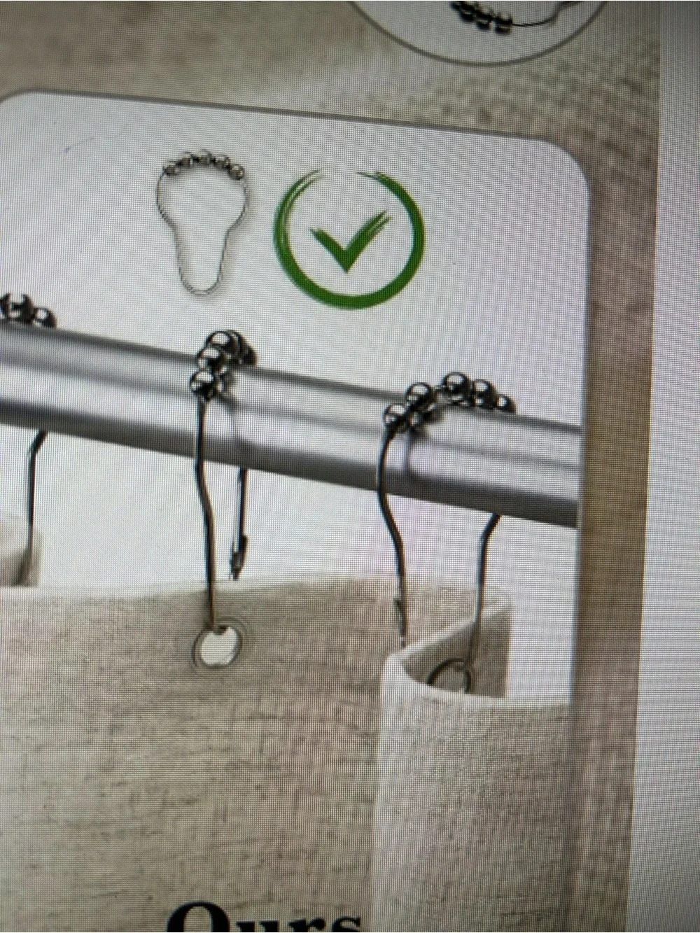 Natural Linen Shower Curtain - Farmhouse Bathroom Decor Soft Sand color